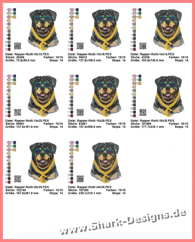Special Dog Rapper Rotti in 8 hitverdächtigen Größen