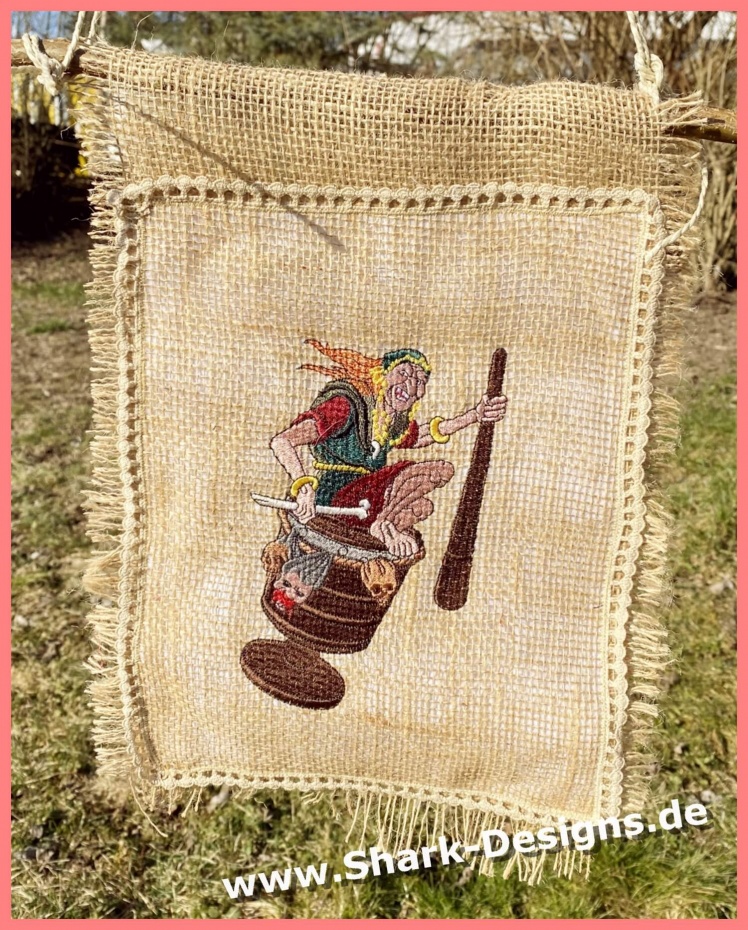 Baba Yaga Lettering Embroidery file Baba Yaga in 6 cheerful sizes