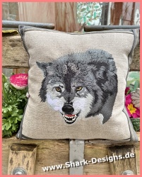 Embroidery file wolf head...