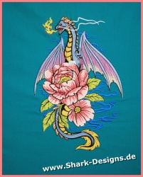 Stickdatei Flower Dragon in...