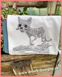 Embroidery file shadow cat...