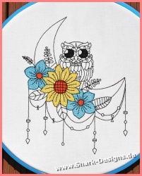 Embroidery file owl Leila