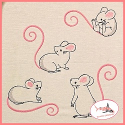 Embroidery files set mice