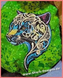 Embroidery file cougar head...