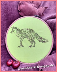 Embroidery file autumn fox...
