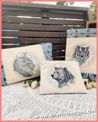 Motif Set Indigo Animals -...