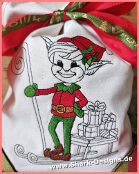 Embroidery file Gift Elf