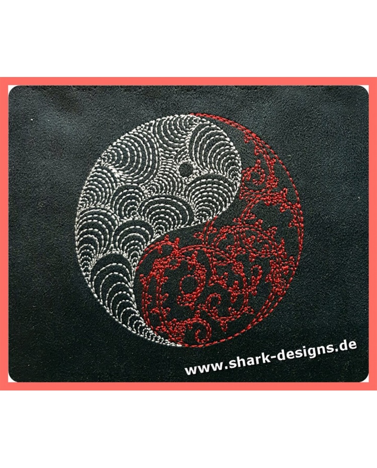 Embroidery Design Yin & Yang in 6 sizes each