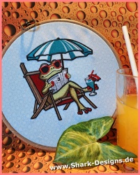 Frog Summer embroidery file...