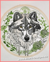Embroidery file Indigo Wolf