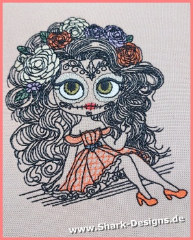 Mini Catrina embroidery...