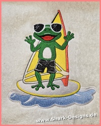 Embroidery file surfer frog...