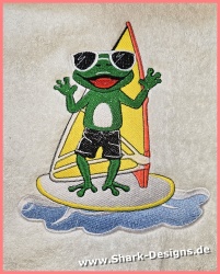 Stickdatei Surfer Frosch in...