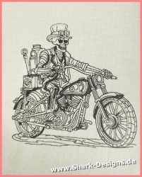 Stickdatei Steampunk Biker...