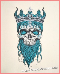 King Skull embroidery file...