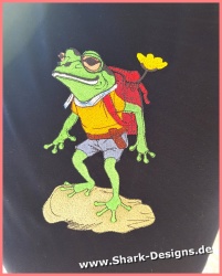 Stickdatei Wanderfrosch in...