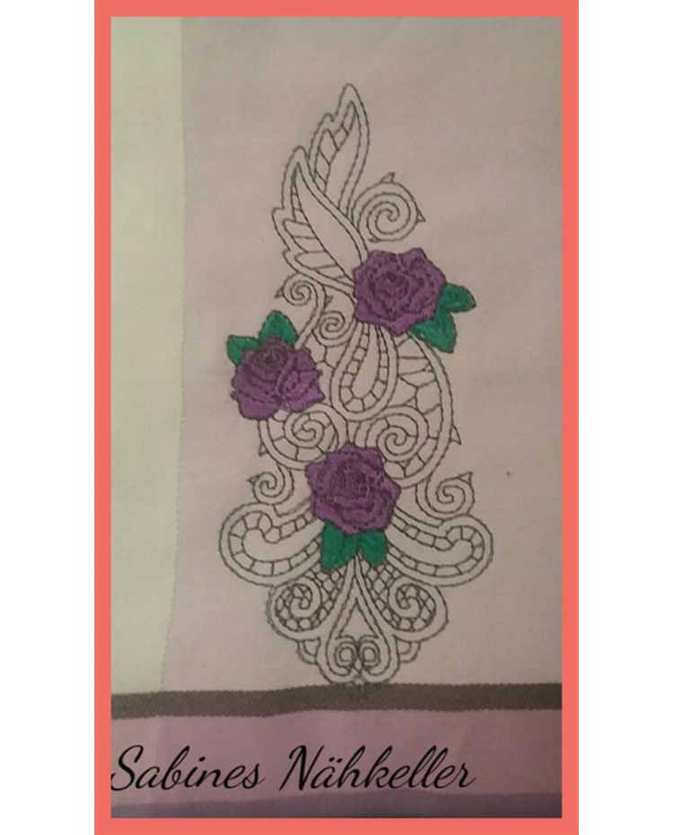 Embroidery Design Rose Zen in 6 sizes