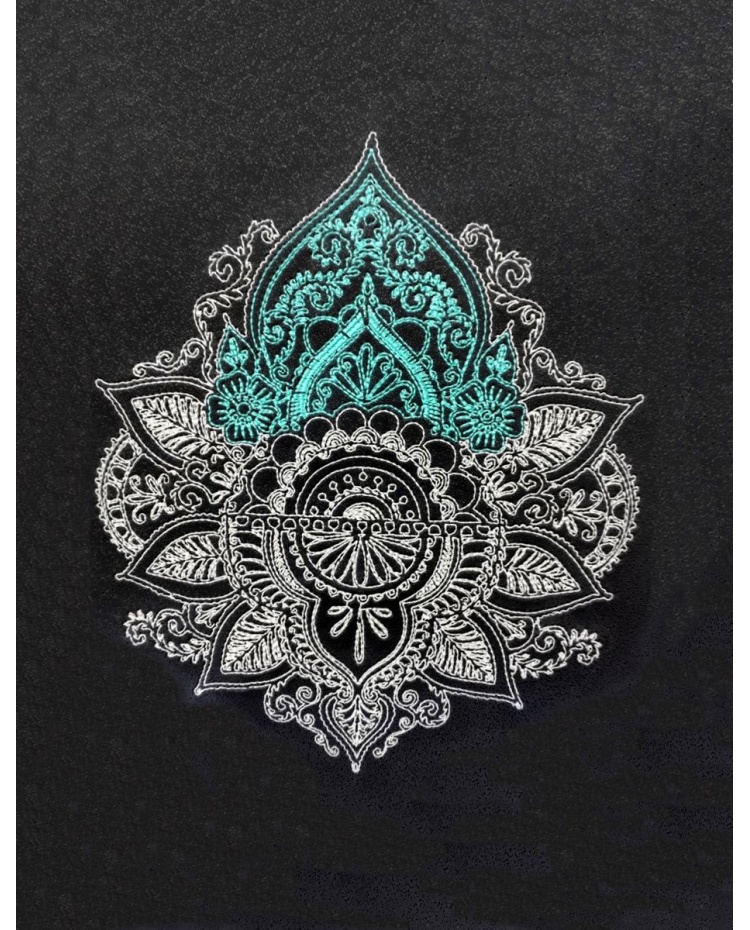 Embroidery Design Zen Ornament in 5 sizes, tangle, ornament, line art,