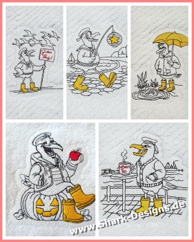 Möwenbande im Herbst -...