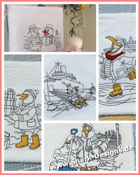 Möwenbande im Winter- quick...