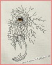 Stickdatei Elephant Drawing, modernes, künstlerisches Tiermotiv im Line-Art Stil