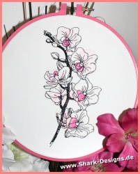 Embroidery file orchid branch