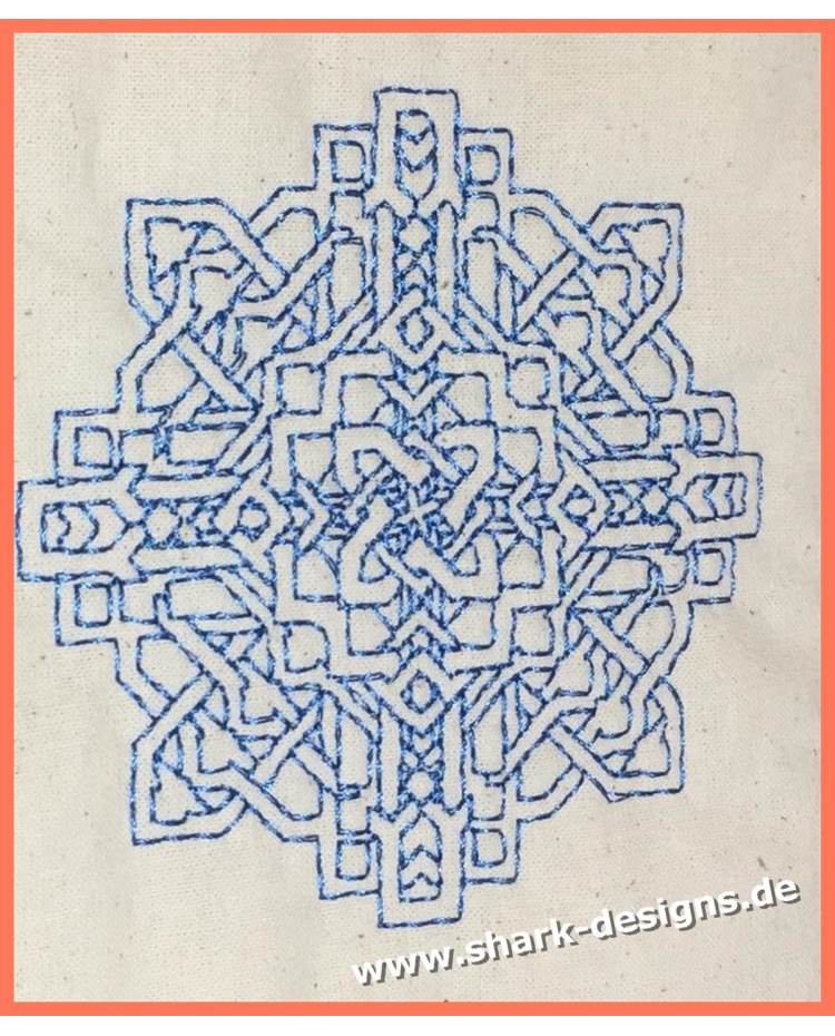 Embroidery Design ZenPeru, 4 Sizes, zentangle, ornament, mandala, 4x4