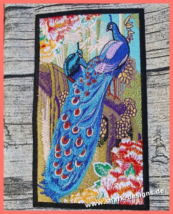 Embroidery file peacock 2 six colorful sizes available Embroidery file peacock 2 six colorful sizes available