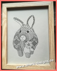 Stickdatei Line Art Bunny,...