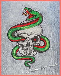 Skull with snake, in 7...