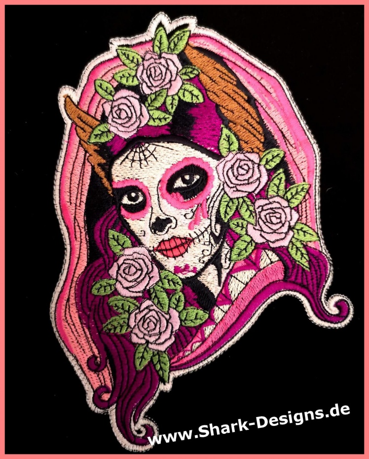 Embroidery file la catrina 2 colorful in 6 ceremonial sizes Embroidery file la catrina 2 colorful in 6 ceremonial sizes