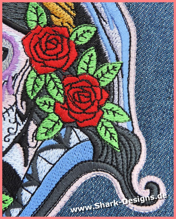 Embroidery file la catrina 2 colorful in 6 ceremonial sizes Embroidery file la catrina 2 colorful in 6 ceremonial sizes