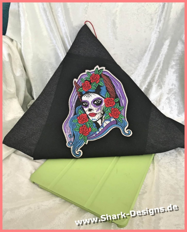 Embroidery file la catrina 2 colorful in 6 ceremonial sizes Embroidery file la catrina 2 colorful in 6 ceremonial sizes