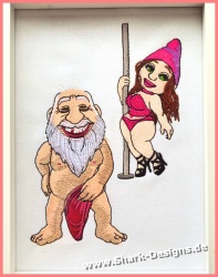 Stickdateien Sexy Gnome in...