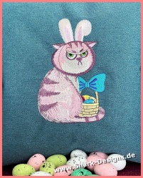 Embroidery file Easter cat...